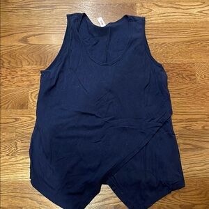 Women's Navy Blue Sleeveless workout Top
